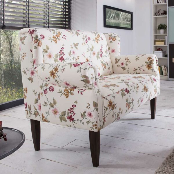 2 Sitzer Sofa mit Blumenmuster Landhaus