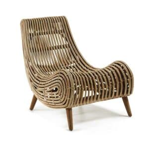 Sessel aus Rattan Beige