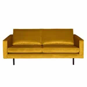 Retro Couch in Gelb Samtbezug