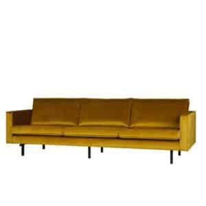 Retro Sofa in Gelb Samtbezug