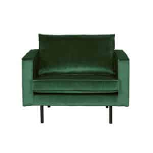 Retro Sessel in Grün Samtbezug