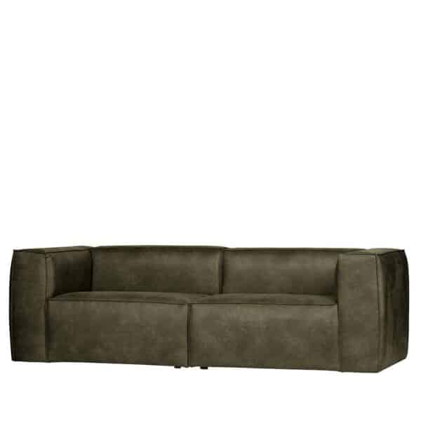 Sitzsofa in Oliv Grün Recyclingleder