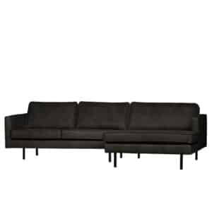 Couchecke in Schwarz Recyclingleder 300 cm breit