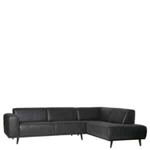 Sofaecke in Schwarz Retrostil