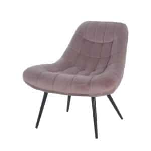 Retro Sessel in Rosa Samtbezug