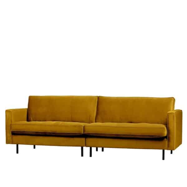 Samt Couch in Ocker 275 cm breit