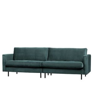 Dreisitzer Sofa in Petrol Samt 275 cm breit