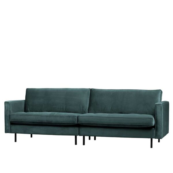 Dreisitzer Sofa in Petrol Samt 275 cm breit