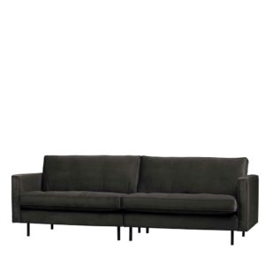 Wohnzimmercouch in Anthrazit Samt 275 cm breit