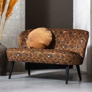 Design Couch im Retro Look Vogel Motiven