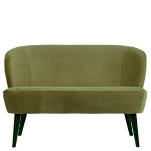 Retro Couch in Khaki Samt 110 cm breit