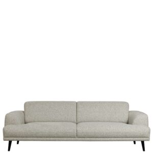 Dreier Sofa in Creme Weiß Webstoff modern