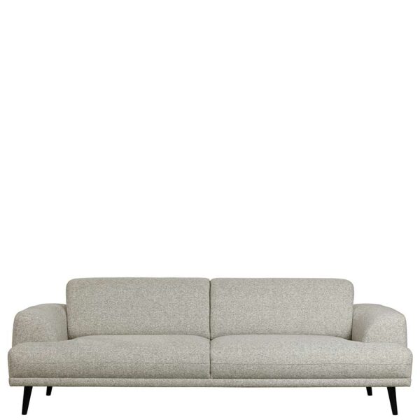 Dreier Sofa in Creme Weiß Webstoff modern
