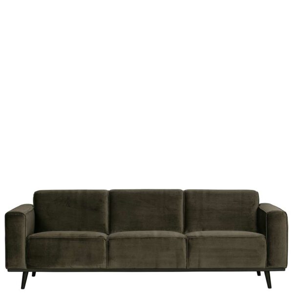 3er Sofa in Dunkelgrün Samt 230 cm breit