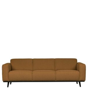 Dreisitzer Sofa in Bernsteinfarben Stoff Armlehnen