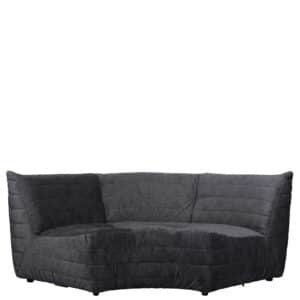Samt Couch in Anthrazit 200 cm breit