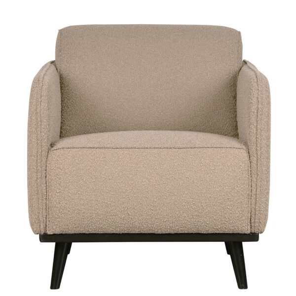Sessel in Beige Stoff Federkern