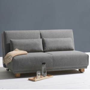 Schlafcouch in Grau Stoff 85 cm hoch