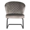 Retro Sessel in Grau Samt Wippfunktion