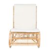 Einzelsessel in Weiß und Beige Rattan