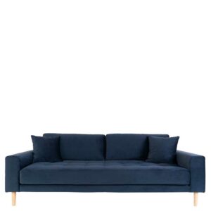 Einzelsofa Dunkelblauer Samtbezug Skandi Design