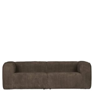 Dreisitzer Sofa modern in Schlammfarben Breitcord Bezug