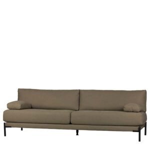 Hochwertige Wohnzimmercouch mit Bezug aus Canvas Khaki