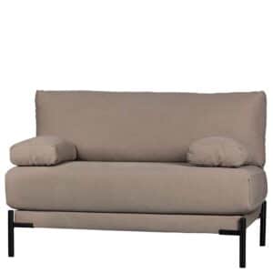 Zweisitzer Sofa in Mauve und Schwarz Canvas Bezug