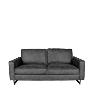 Modernes Lounge Sofa in Anthrazit Microfaser 166 cm breit