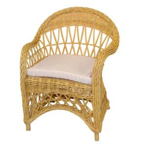 Korbsessel Rattan Geflecht natur 45 cm Sitzhöhe