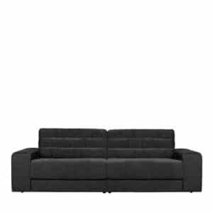 Premium Sofa in Anthrazit Strukturstoff Vintage Optik