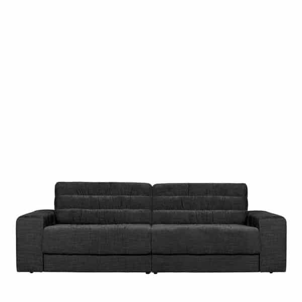 Premium Sofa in Anthrazit Strukturstoff Vintage Optik