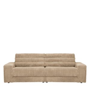 Hochwertiges Sofa in Breitcord Beige Armlehnen