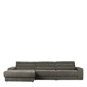 Strukturstoff Sofa in Vintage Optik Grau