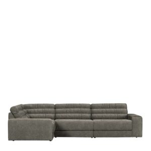 Modernes Sofa in L Form mit 2 Armlehnen Grau