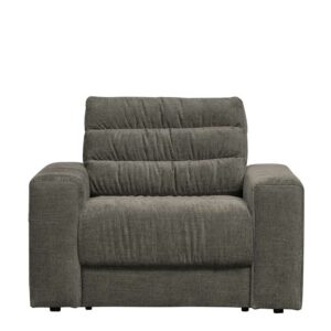 Lounge Sessel in Grau Vintage Strukturstoff