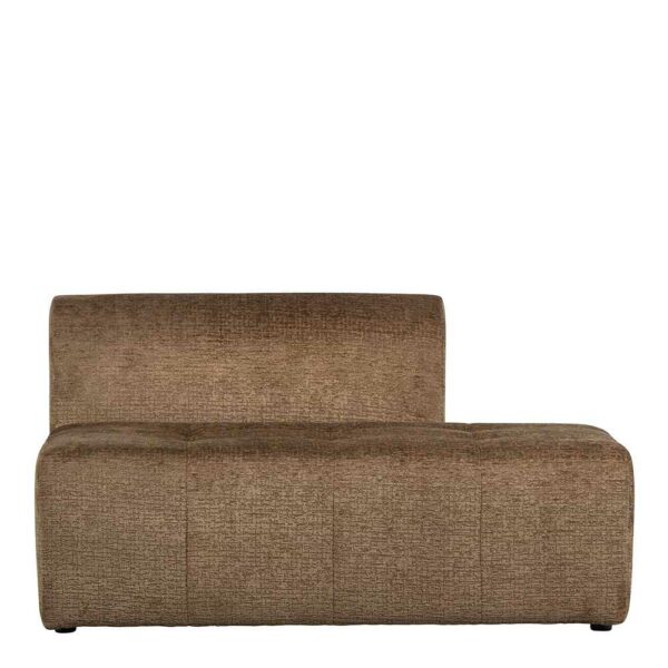 Zweisitzer Kombi Sofa in Hellbraun Struktur Samt