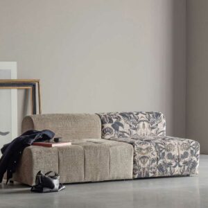 Kombi Sofa in Creme & mehrfarbig mit (zweiteilig)