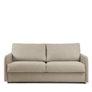 2er Schlafsofa mit Schaum Matratze Bezug Beige