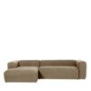 Sofaecke in Beige Chenille 300 cm breit