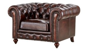 uno Sessel  Chesterfield ¦ braun Polstermöbel > Sessel > Ledersessel - Höffner