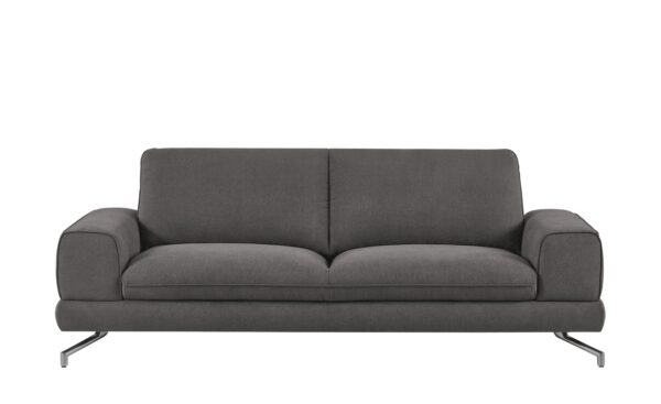 smart Sofa 3-sitzig dunkelgrau - Stoff Bonika ¦ grau Polstermöbel > Sofas > 3-Sitzer - Höffner