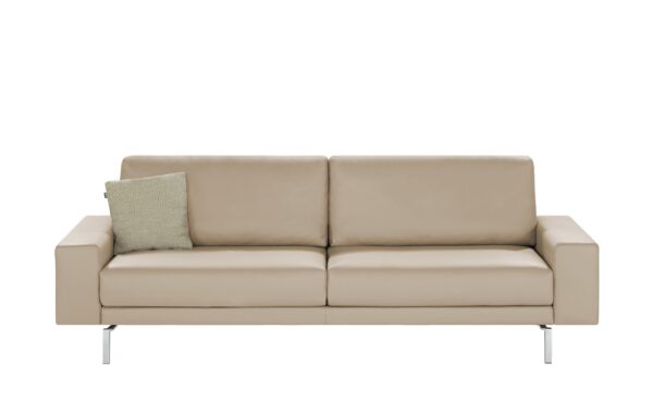 hülsta Sofa Sofabank aus Leder  HS 450 ¦ grau Polstermöbel > Sofas > Einzelsofas - Höffner
