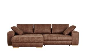 bobb Ecksofa cognac - Mikrofaser Caro ¦ braun Polstermöbel > Sofas > Ecksofas - Höffner