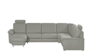 meinSofa Leder-Wohnlandschaft  Carolin ¦ grau Polstermöbel > Sofas > Schlafsofas - Höffner