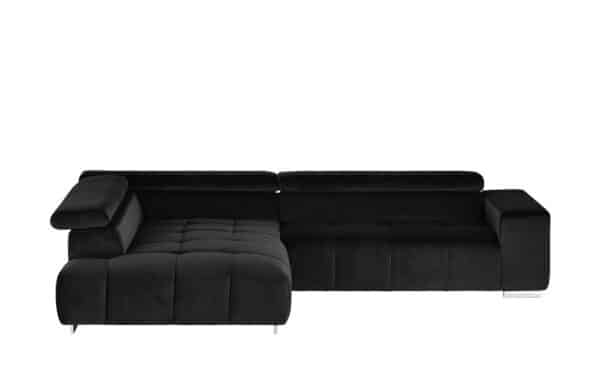 uno Ecksofa aus Samt  Origo ¦ schwarz Polstermöbel > Sofas > Ecksofas - Höffner