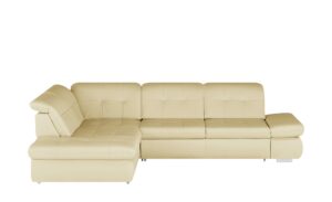 Lounge Collection Ecksofa Leder  Spencer ¦ beige Polstermöbel > Sofas > Ecksofas - Höffner