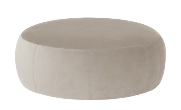 pop Samt Hocker  Amadi ¦ beige Ø: 105 Polstermöbel > Hocker - Höffner