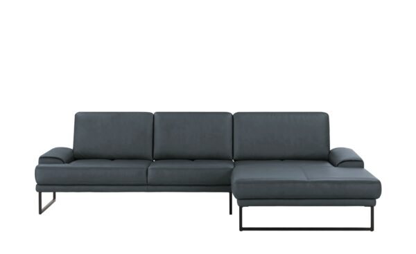 Gallery M Leder Ecksofa  Viola ¦ blau Polstermöbel > Sofas > Ecksofas - Höffner