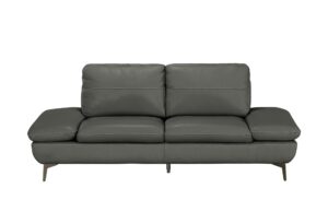 Wohnwert Ledersofa  Amarena ¦ grau Polstermöbel > Sofas > 2-Sitzer - Höffner